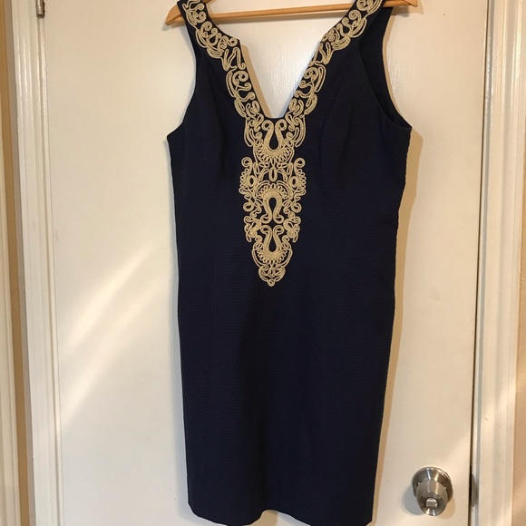 Lilly Pulitzer | Dresses | Lily Pulitzer Suzette Shift Navy Nwt Size 2 |  Poshmark